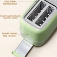 thumbnail image 5 of 2 Slice Toaster with Wide Slots,7 Shade & Removable Crumb Tray,Retro Compact Bread Toaster for Bagels & Thick Bread, 5 of 10
