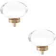 thumbnail image 6 of FRCOLOR 2pcs Crystal Knob Cabinet Knob Decorative Dresser Knob Drawer Pull Dresser Handle, 6 of 8