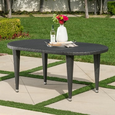 Christopher Outdoor Expandable Acacia Wood Dining Table, Gray - Walmart.com