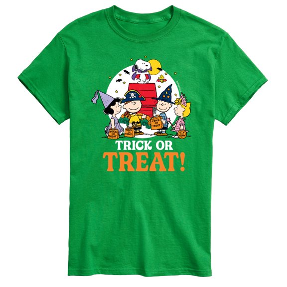 Peanuts - Trick Or Treat Moonlight - Men's Short Sleeve Graphic T-Shirt