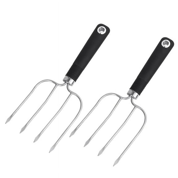 2Pcs Meat Fork,Poultry Roast Forks,Roast Chicken Forks with Slip Grip,Turkey Forks,for BBQ & Th 4220