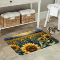 thumbnail image 7 of Sikiie Starry Sky Moon Sunflower Print Flannel Anti-slip Floor Mat 16x24in, Thickened Dustproof Entrance Door Mat Floor Mat for Kitchen, Bathroom, Laundry Room, 7 of 7