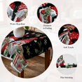 thumbnail image 5 of Black Gnomes Christmas Table Cloth Waterproof Tablecloths, Xmas Ball Gifts Snowflake Tablecloth Dining Table Cover for Kitchen Party Tabletop Outdoor, Square Tablecloth 60x60 Inch, 5 of 9