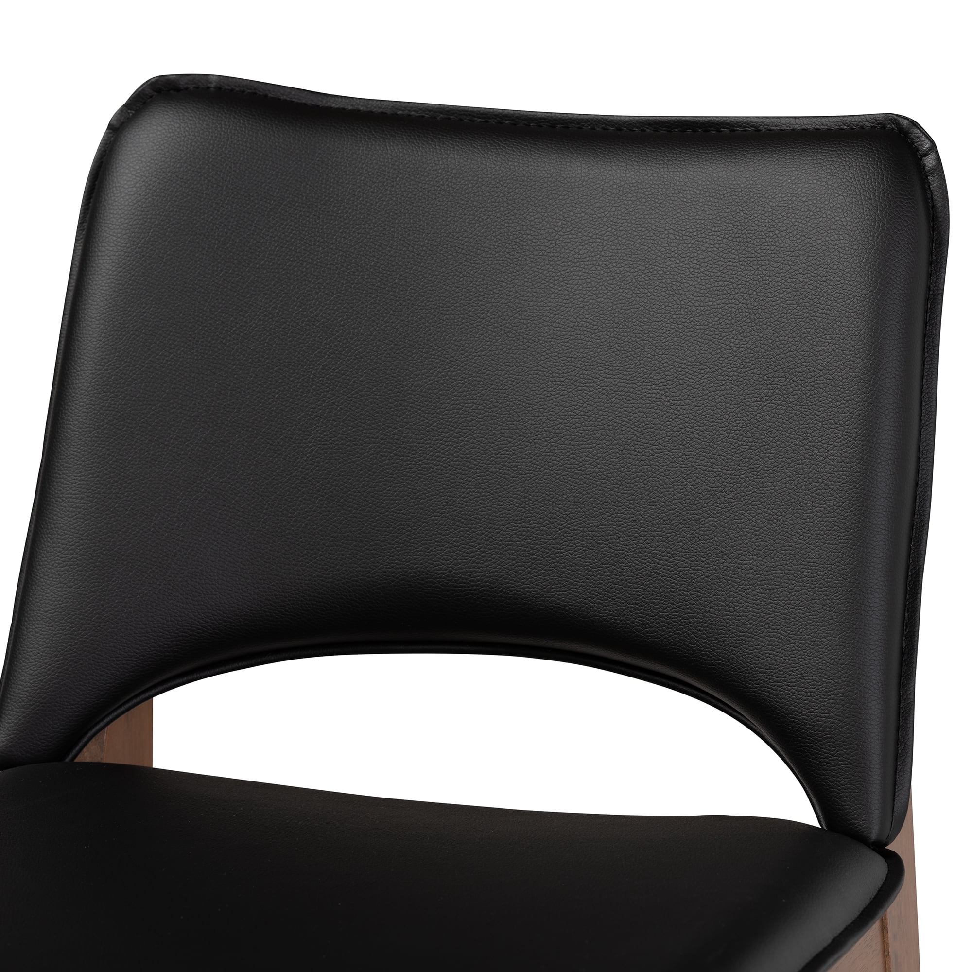 Baxton Studio Afton Dining Chair, Set of 2, Black