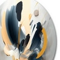 thumbnail image 4 of Designart "Floral Abstraction" Abstract Metal Round Wall Art Prints, 4 of 5