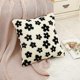 thumbnail image 5 of Fundas de ALMOHADA de felpa TANGJMXG 18 x 18 pulgadas Juego de 2 blanco y negro Flowe, 5 of 5