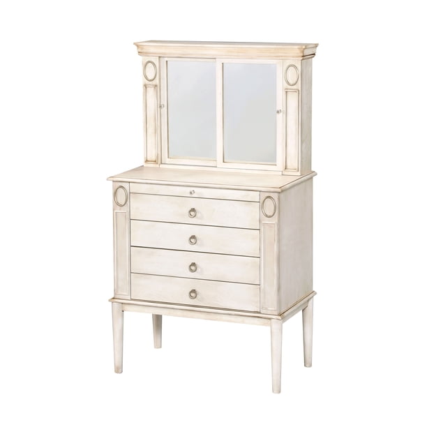Acme Furniture Leven Jewelry Armoire, Antique White
