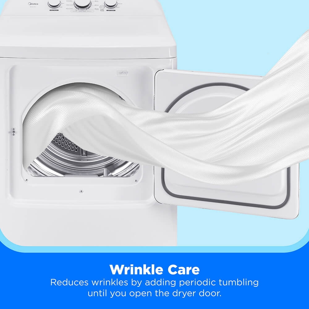 Midea MLTE39N1AWW 7.0 Cu. Ft. White Top Load Electric Dryer