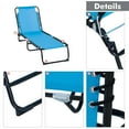 thumbnail image 6 of Resenkos Foldable Chaise Lounge, 4-Position Reclining Back, Trifold Portable design And Breathable Mesh, Light Blue, 6 of 13