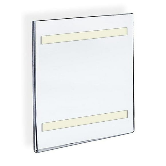 Azar Displays 122024 Self Adhesive Tape Clear Acrylic Wall Sign Holder Frame 5.5" W x 8.5" H - Portrait/Vertical, 10-Pack