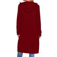 thumbnail image 3 of under $15 Turilly Lady Coats Oversize Jackets Women Casual Solid Long Sleeve Zipper Pocket Shirt Hooded Sweatshirt Tops, 3 of 5