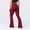 Burgundy, variant on Women's Flare Leggings High Waisted Yoga Workout Pants with Cargo Pockets No Front Seam High Stretch Quick Dry Bootcut Leggings