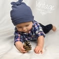 thumbnail image 4 of Vintage Rabbit Ears Cotton Beanie Hat - (Newborn) - Variety Pack F (Deep Red/Black/Ivory Heather), 4 of 4