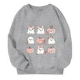 thumbnail image 4 of cocolona Girls Halloween Sweatshirts Crewneck Long Sleeve Cute Graphic Shirts Fall Winter Casual Pullover Tops 2-6 Years, 4 of 7
