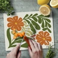 thumbnail image 4 of CounterArt Retro Floral 3mm Tempered Glass Cutting Board 10" by 8", 4 of 7
