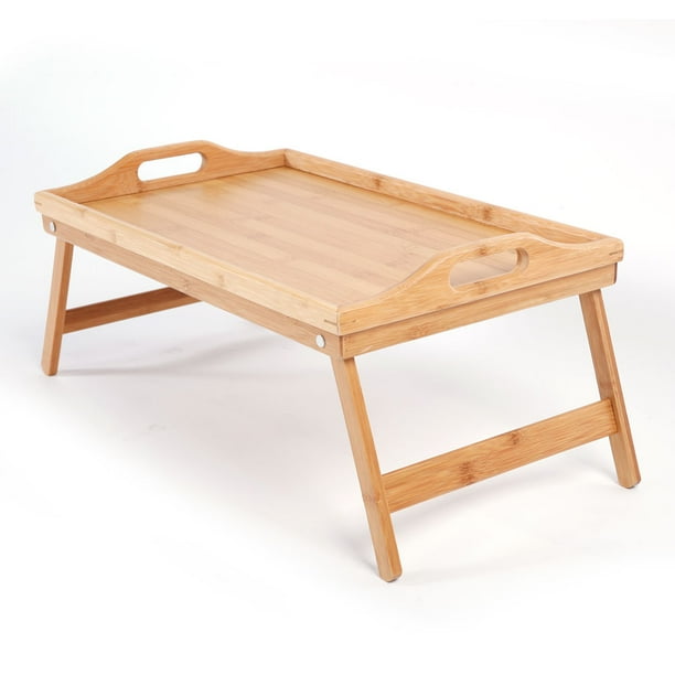 Breakfast Tray Table With Folding Legs Bamboo Serving Tray Dinner Trays Tea Tray Bed Trays For Eating Or Any Food Tray Good For Parties Reading Laptop Working 19 7 X11 8 X8 Natural Q5730 Walmart Com
