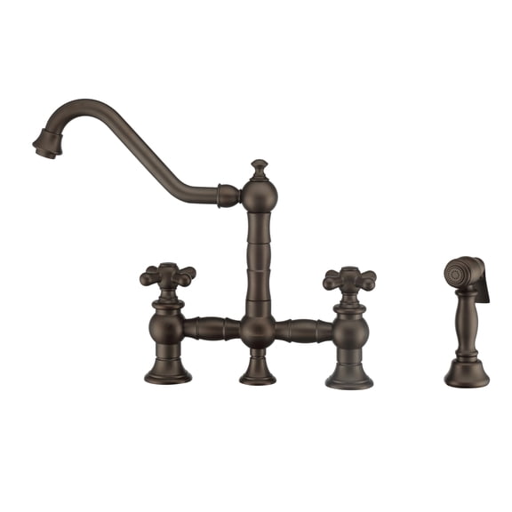 Whitehaus Whkbtcr3-9201-Nt Vintage Iii Plus 1.5 GPM Widespread Faucet - Bronze