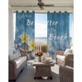 thumbnail image 2 of Life Is Better At The Beach Blackout Curtains for Bedroom Living Room, Summer Ocean Starfish Flower 84 In Long Thermal Insulated Room Darkening Drapes Grommet Window Treatments, 42 x 84 In, 2 of 9