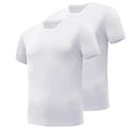 thumbnail image 5 of Afuyipoi Men's 2-Pack T-Shirts,Breathable Round Neck 100% Cotton Casual 2PC Tees White S, 5 of 5