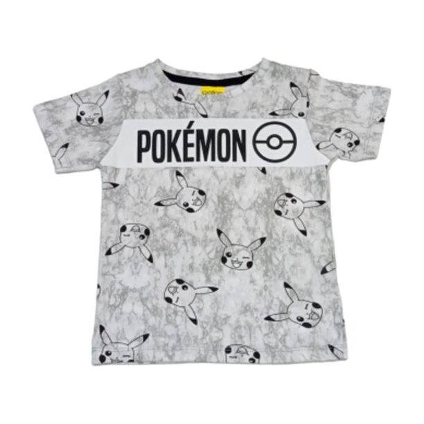 Playera Blip Kids Talla 10 Manga Corta Estampado Pikachu Gris