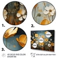 thumbnail image 3 of Designart "Yellow Blue Buttercups Golden Glow Collage II" Floral Floater Framed Wall Decor, 3 of 7