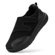 FitVille Diabetic Shoes for Men Extra Wide Mens Orthopedic Walking Shoes, Black, 11.5 x-Wide