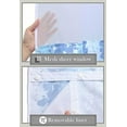 thumbnail image 4 of No Hook Shower Curtain with Snap in Liner Set, Hotel Luxury Blue Shower Curtains for Bathroom with See Through Top Window, Waterproof, Washable 71W x 74H, 4 of 7