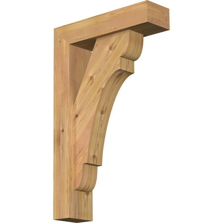 

Ekena Millwork 5 1/2 W x 20 D x 32 H Olympic Block Smooth Bracket w/ Offset Brace Western Red Cedar