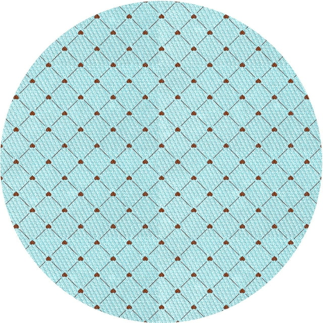 Ahgly Company Machine Washable Indoor Square Transitional Northern Lights Blue Area Rugs, 3' Square