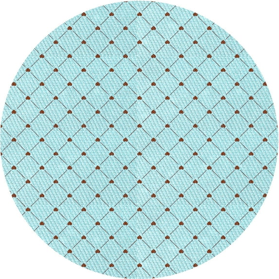 Ahgly Company Indoor Square Patterned Northern Lights Blue Area Rugs, 3' Square