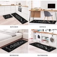 thumbnail image 5 of Black Coffee Kitchen Rugs and Mats Set of 2 Coffee Cup Latte Mocha Art Decoration Non Slip Super Absorbent Kitchen Sink Mats Waterproof and Washable Runner Rugs for Laundry Room 17"x24"/17"x48", 5 of 5