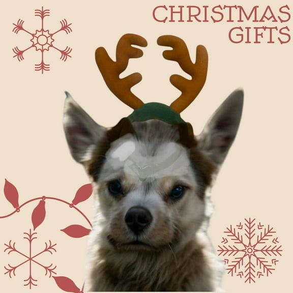 Small Pet Headband Hat Antler Festive Christmas Holiday Accessory for Dogs/Cats