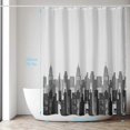 thumbnail image 4 of Quick Dry Shower Curtain, Machine Washable Waterproof Polyester Fabric Shower Curtain, Semi-Sheer Bathroom Curtains with 12 Hooks 180 x 200cm, 4 of 5