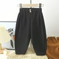 thumbnail image 2 of ZACPNCV Boys Girls Cotton Linen Pants Child Basic Plain Solid Trousers Big Kids Elastic Waist Long Pants 10-11 Years, 2 of 6