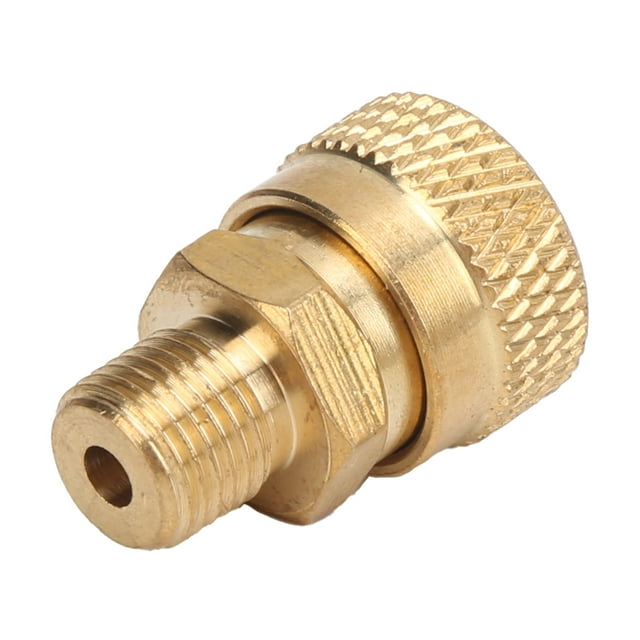 Brass Adapter Joints, Reliable Female Charging Hose To Vacuum Pump Easy To Operate For 1/8in NPT Internal Thread For 8mm / 0.3in Threaded Male Adapter