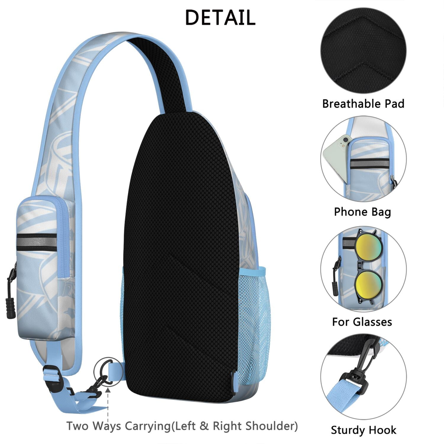 Competition Ready Sports Sling Backpack for Kids and Teens – Water-Resistant Crossbody Shoulder Bag with Secure Zippers, Partitioned Compartments, Large Front Pocket, Perfect for Baseball,