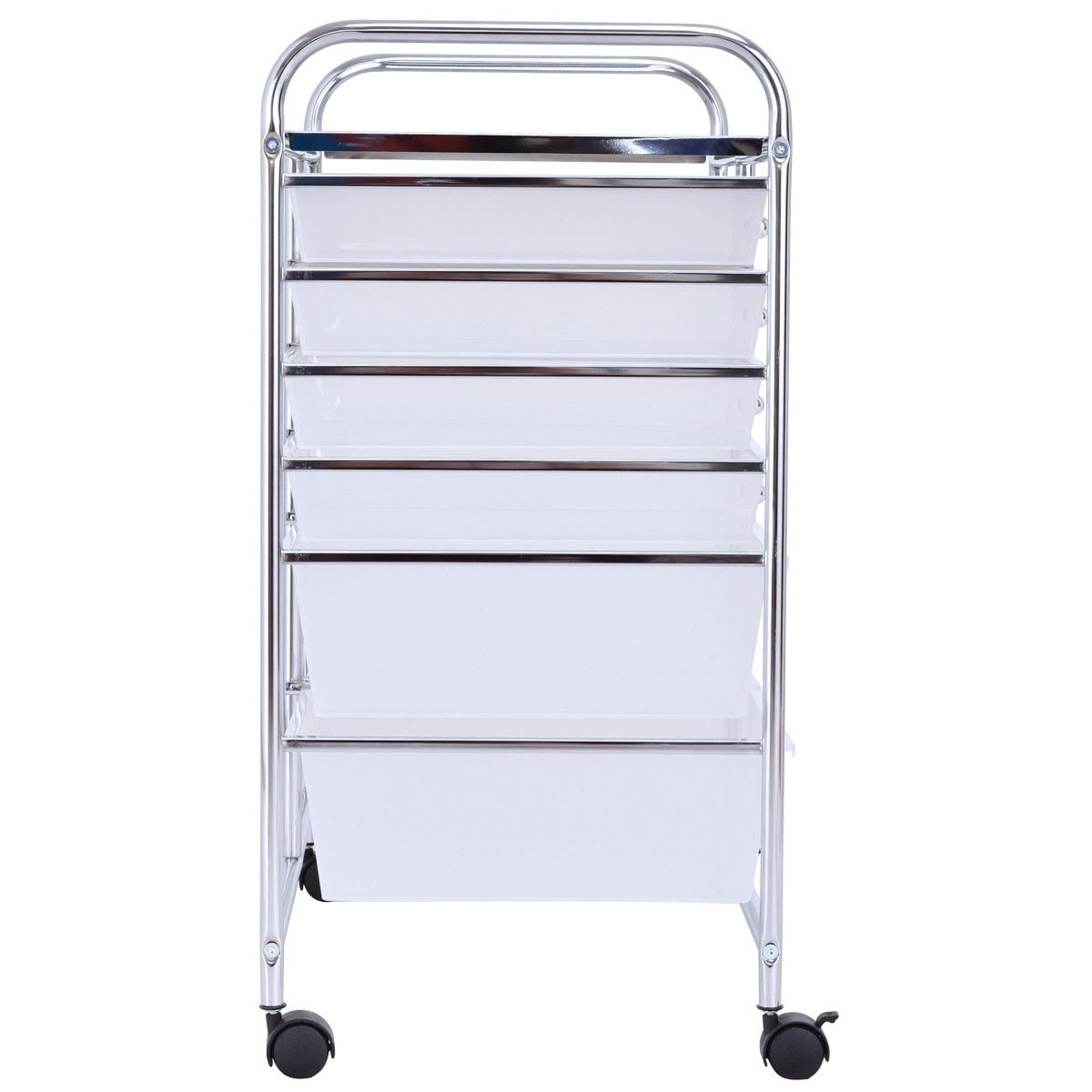 Furnibear 12-Drawer Clear Rolling Storage Cart See-Through Drawer Organizer with Locking Wheels for Crafts and Closet, Transparent