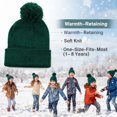 thumbnail image 2 of CPNG Kids Winter Hat Cap Unisex Hat Solid Color Beanies with Pom Pom Toddler Fleece Lined Warm Knit Hat Girls Boys Cute Knitted Wool Snow Beanies Ski Cap, 2 of 7