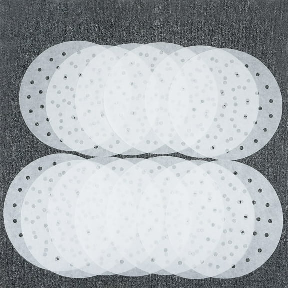100 PCS Steamer Paper Round Disposable Perforated Paper Steamer Paper Liners For Steamer Air Fryer Steaming Basket 4/5/6/7/8in