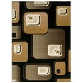 thumbnail image 2 of Allstar 8x10 Modern Area Rug in Black with Dark Brown Geometric Rounded Rectangle design (7' 9" x 10' 1"), 2 of 7