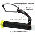 thumbnail image 4 of Handlebar Bike Mirror, HD Automotive Grade Glass Lens Left Side, 4 of 4
