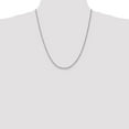 thumbnail image 5 of Auriga Fine Jewelry 14K White Gold 2.5mm Rope Chain Necklace 22inch for Women, 5 of 6