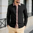 thumbnail image 2 of European Linen Long Sleeve Shirt with Ethnic Pattern Patchwork for Everyday Casual Wear Relaxed Fit Top for Spring and Autumn, 2 of 6