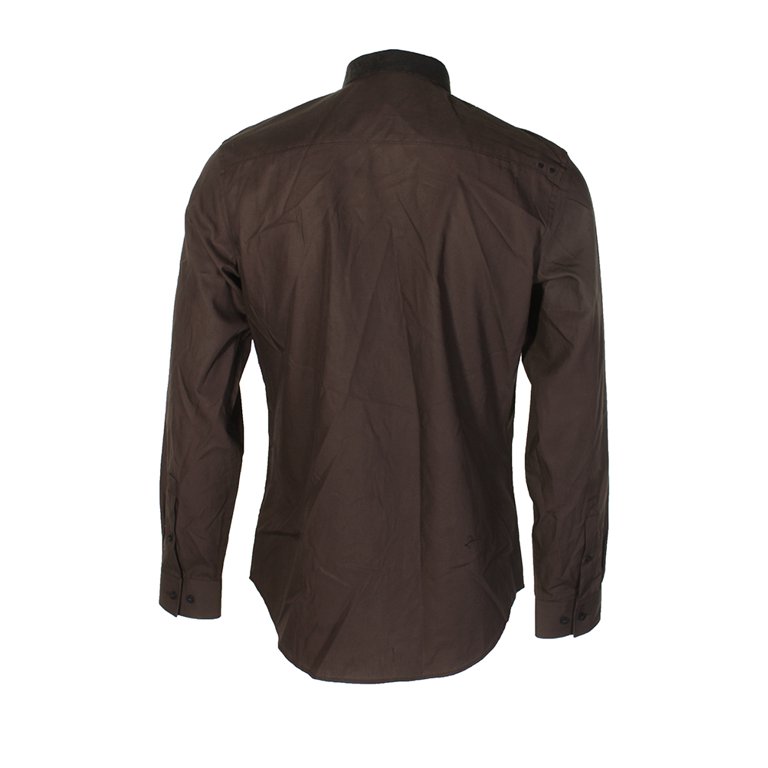 Calvin Klein Men’s Contrast Pocket Shirt Jacket, Brown, Large
