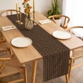 thumbnail image 3 of Table Runner 70 Inches Long for Kitchen Dining, Dark Brown Rattan Dresser Scarf Farmhouse, Dining Table Decorations for Wedding/Parties, Vintage Abstract Wicker Texture 13 x 70 In, 3 of 8