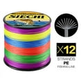thumbnail image 1 of SIECHI 12 Strands Braid PE Fishing Line 300M 500M 1000M Strong Abrasion Resistance Multifilament Fishing Line Multicolor Mainline, 1 of 6