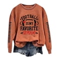 thumbnail image 1 of WEAIXIMIUNG Chandails pour Femmes à Fermeture Éclair, Chandails Décontractés à Manches Longues, Col Rond, Imprimé Graphique de Football, Chandail Léger, Blouse, 1 of 4