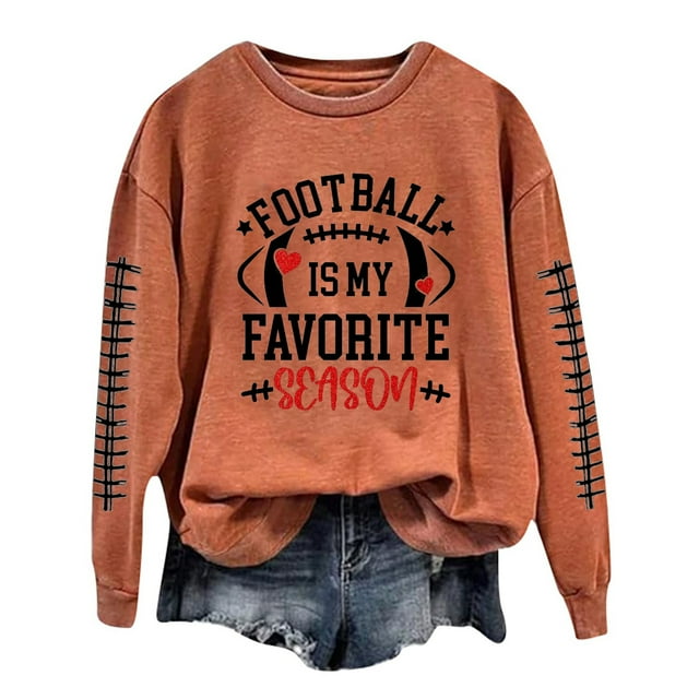 WEAIXIMIUNG Chandails pour Femmes à Fermeture Éclair, Chandails Décontractés à Manches Longues, Col Rond, Imprimé Graphique de Football, Chandail Léger, Blouse