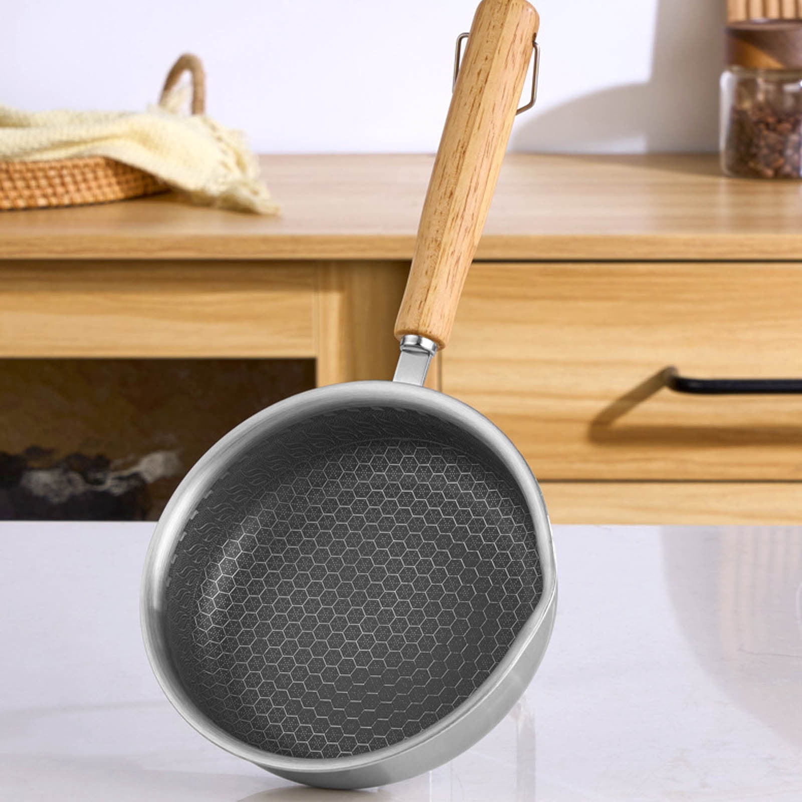 Non Stick Frying Pans Omelette Pan Nonstick Deepening Multifunctional Mini Frying Steak Small Frying Pan Stainless Steel Pan