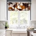 thumbnail image 3 of Cow Print Valances Curtain Farmhouse Animal Skin Animal Print Kitchen Windows Valances Rod Pocket Window Treatment Short Topper Curtains for Kitchen Living Room 1 Panel,54x18 inch, 3 of 4